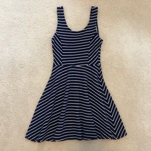 Nordstrom LUSH Navy Blue/White Striped Dress (XS)
